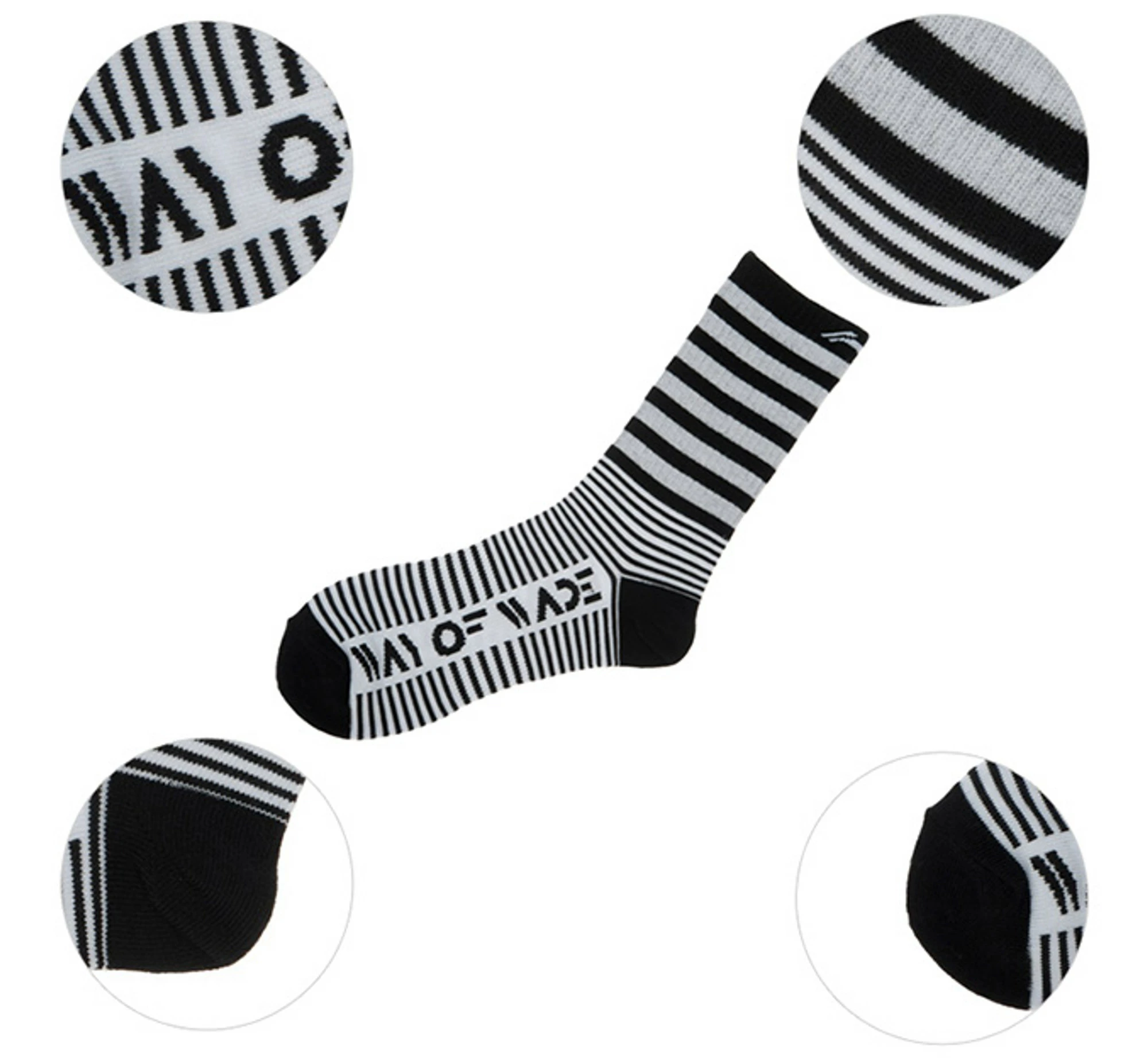 Wade Stripe Crew Socks AWLL007 1 Wade Stripe Crew Socks AWLL007