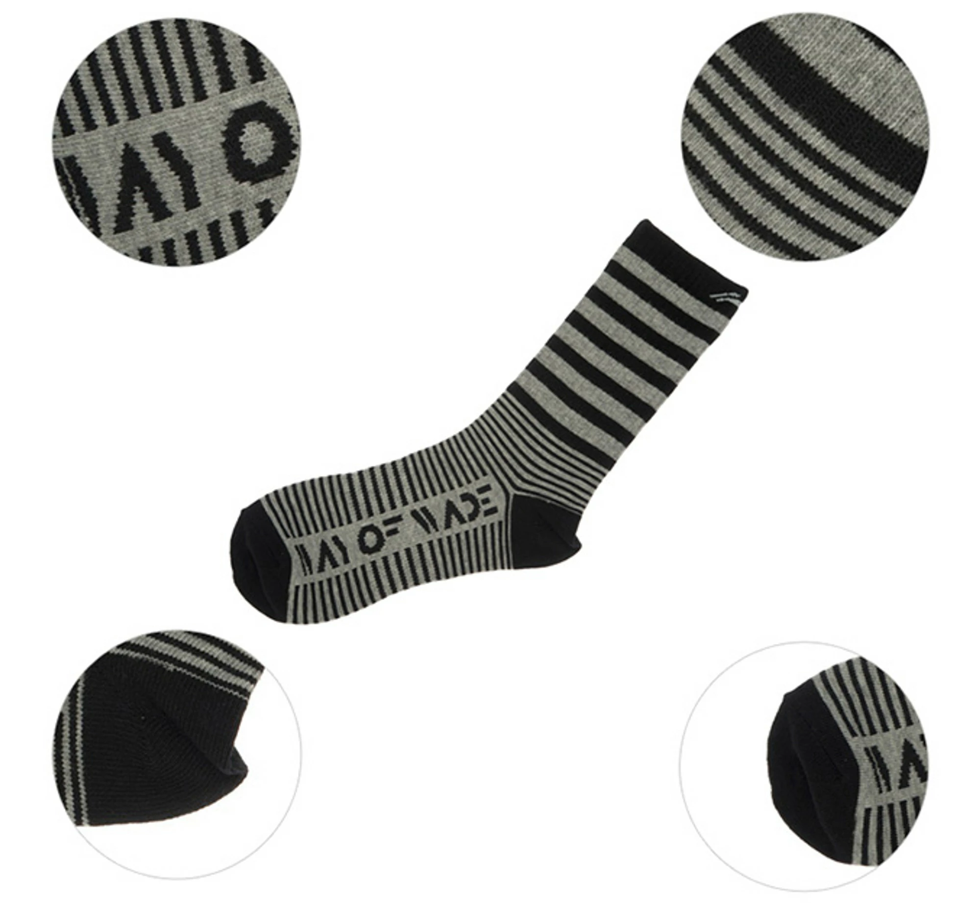 Wade Stripe Crew Socks AWLL007 3 Wade Stripe Crew Socks AWLL007 - Image 3